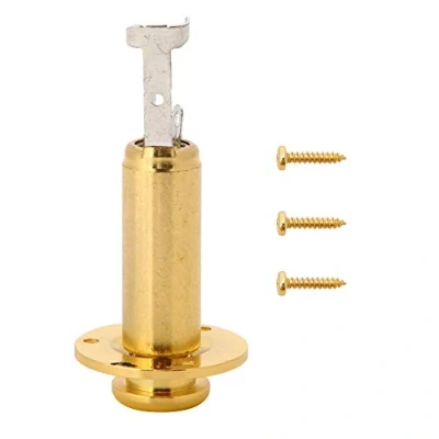 Imagen de 6.35mm Guitarra Output Socket, Metal End Pin Salida Jack Socket para Eléctrica Acústica(oro)
