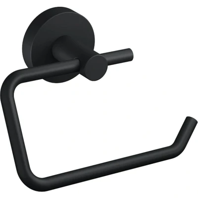 Imagen de tesa Moon Black Portarrollos de Papel Higiénico Autoadhesivo Sin Tapa para Baños Estilo Industrial y Moderno Taladro 99 mm x 140 53 Negro Mate