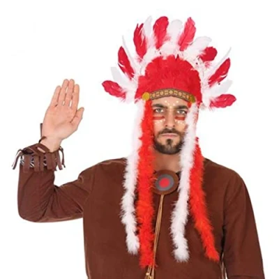 Imagen de Atosa 58297 Plumas Indio, color rojo, Talla Unica (58297) , color/modelo surtido