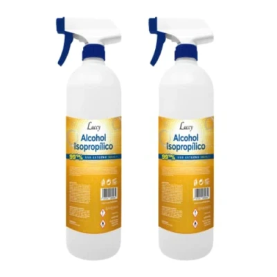 Imagen de LUCCY Alcohol Isopropílico 99,9% Spray 2 Litros Isopropanol Puro Limpieza y Desinfección de Superficies, Componentes Electrónicos, Objetivos, Pantallas, Impresión 3D