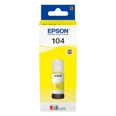 Imagen de Botella de tinta Epson 104 EcoTank, Comptatible con ET 2865 / 2876 1810, 65 ml, Amarillo