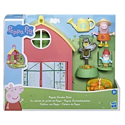 Imagen de Peppa Pig Peppa&#039;s Garden Shed Playset de Juguete Preescolar; Incluye 1 Figura, 5 Accesorios, asa Transporte; a Partir 3 años