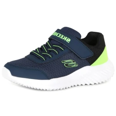 Imagen de Skechers Strappi Zapatillas para niños, Talla: 35, Navy lime Zapatos
