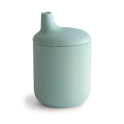 Imagen de mushie Vaso con Boquilla Taza para Sorber Bebés a Partir de 6 Meses Antiderrame y Antigoteo en Silicona sin BPA, Producto Durable Cambridge Blue