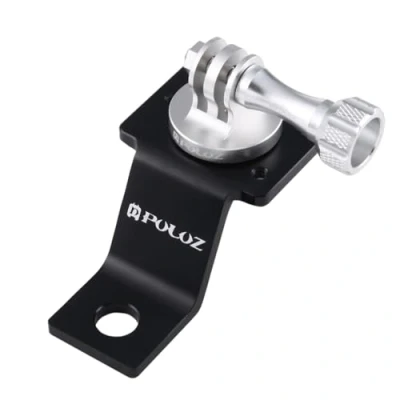 Imagen de Puluz Accesorios de moto espejo / perno, soporte fijo metal bicicleta para GoPro Hero 5 sesión 4, negro, plata 4 3 2, cámara acción deportiva