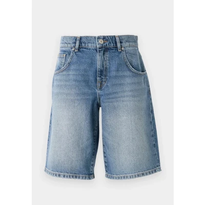 Imagen de ONLY Onlmate Reg Baggy Long Shorts Dnm Noos Pantalones Cortos De Mezclilla Cintura Media para Diario, Azul, M Mujer