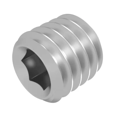 Imagen de Tornillo de fijación SECCARO con punta cónica M6 x 6 mm, acero inoxidable V2A VA A2, DIN 913 / ISO 4026, hexágono interior, 20 piezas