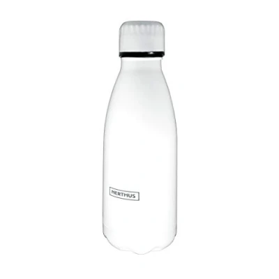 Imagen de Nerthus FIH 618 Termo Doble Pared para Fríos y Calientes Diseño Blanco de Acero Inoxidable 350 ml Libre BPA, Tapón Hermético, 18/8