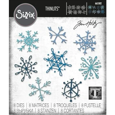Imagen de Sizzix Juego de Troqueles Thinlits 8PK Snowflakes Tim Holtz, 665582, Mutlicolor, One Size