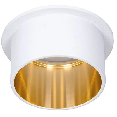 Imagen de Paulmann 93380 Luminaria empotrable LED Gil 3 Step Dim redonda incl. 1x6 W regulable blanco mate, oro, foco empotr. aluminio 2700 K Coin