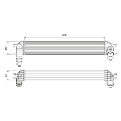 Imagen de VALEO 818696 Intercooler Aluminio sin sensor RENAULT: LAGUNA 3 Grandtour,