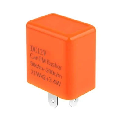 Imagen de URAQT Automático Relé Intermitente LED, DC 12V 2 Pin de Motocicleta Ajustable Luz para Bicicleta, Indicador Señal (Naranja)