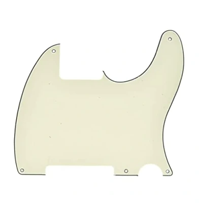 Imagen de kaish años blanco 3 capas 5 agujero en blanco, tele Pickguard arañazos Placa no Pickup para Fender Esquire