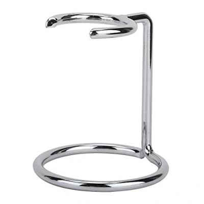 Imagen de soporte para brocha de afeitar, metal afeitar acero inoxidable hombres uso en viajes domésticos