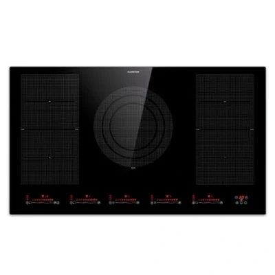 Imagen de Klarstein Placa Vitroceramica 5 zonas, Vitro Induccion Bajo Consumo Zona Combinable, Coccion Sobremesa 9600W, Control Táctil, Placas Vitrocerámicas Eléctricas