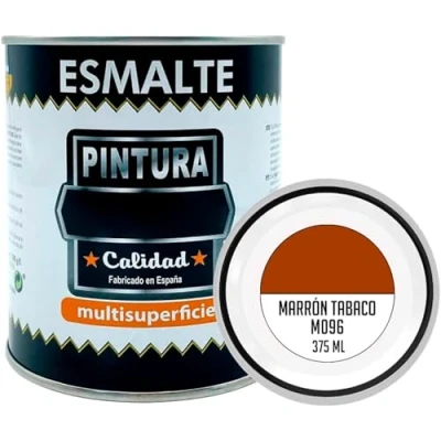 Imagen de AC Bote de Pintura Esmalte Fabricado en España Ideal para cualquier superficie, Madera, Plástico, Cristal o Cemento Capacidad 375 ML Tabaco (M096)