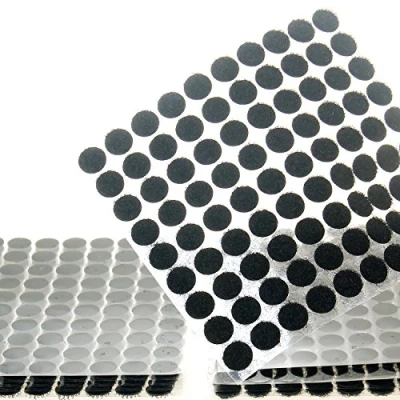 Imagen de TUKA 900 piezas(450 pares) 10mm pegajoso monedas puntos, adhesivos Círculos, almohadillas adhesivos, gancho y bucle Círculos auto adhesivo, Negro, TKB5025 black