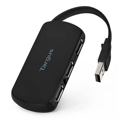 Imagen de Hub Targus ACH114EU, 4 puertos, USB 2.0, Negro