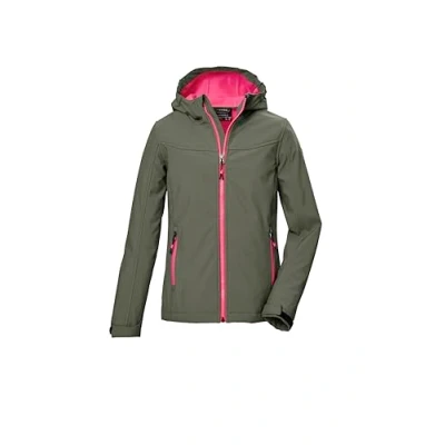 Imagen de killtec KOW 349 GRLS SFTSHLL JCKT, Chaqueta softshell/chaqueta outdoor con capucha Niñas, moos,