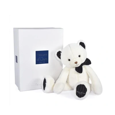 Imagen de Histoire d&#039;ours Peluche de Oso Blanco Marfil y Azul 40 cm Idea Regalo Nacimiento cumpleaños para niños Doudou Chic Collecion Preppy HO3131