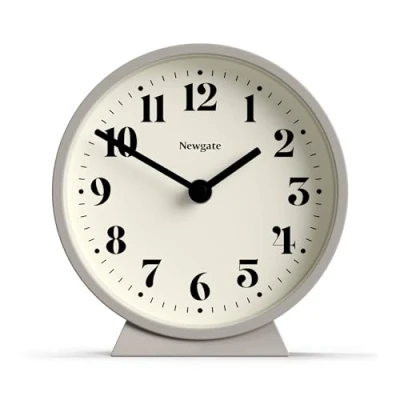 Imagen de NEWGATE® Reloj de mesa teatro silencioso &quot;sin tictac&quot; pequeño Relojes Esfera minimalista (piedra)