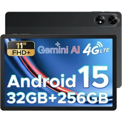 Imagen de DOOGEE Tab G6+ 2025 Neuestes Android 15 AI Tablet 11 Pulgadas FHD+, con Tarjeta sim，32 GB RAM + 256 ROM/2 TB, 8000mAh, Octa Core T7280, 4G LTE, Widevine L1, Netflix, Bluetooth 5.0, GPS