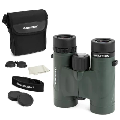 Imagen de Celestron 71331 Nature DX 10x32: prismáticos con prisma BaK 4, verde