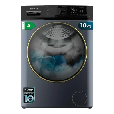 Imagen de Cecotec Lavadora 10Kg Carga Frontal Bolero DressCode 10610 Inverter Ice Blue A. 1400 RPM, Steam Max, Motor Plus, 15 Programas, OnSmart, Smooth Wash, Stop&amp;Go, Goma Antibacteriana, Drum Clean