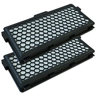 Imagen de 2 filtros HEPA premium compatibles con aspiradoras Miele Compact C1 C2, Complete C2 C3, S8340, S8360 S4000, S5000, S6000, S8000 series, S2, S3, S4, S5, S6 series Alternativa para SF HA 50, AP 50