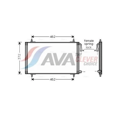 Imagen de PRASCO PE5191 Condensador 14,5 11,0 Aluminio 545 PEUGEOT: 206 Hatchback
