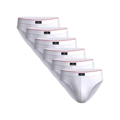 Imagen de DANISH ENDURANCE 6 Pack Calzoncillos Slip de Algodón Hombre, Cintura Cómoda, Sin Etiquetas, X Blanco, 3XL