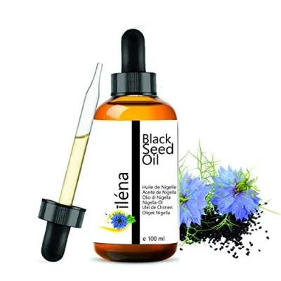 Imagen de Aceite vegetal de Nigella sativa (comino negro) Nigella, 100% orgánico, puro y natural: cuidado del cabello, cuero cabelludo, hidratante, piel, frasco vidrio con una pipeta 100 ml