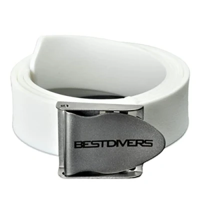 Imagen de BestDivers Caucho CINTURÓN DE Goma, Color Blanco