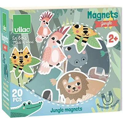 Imagen de VILAC Magnets Jungle Michelle Carlslund Bicicletas y monopatines para Dedos, Multicolor (8546)