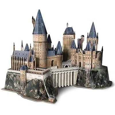 Imagen de Asmodee 3D Castle (Medium) (197 Pieces) Harry Potter Puzzle 3D: Castillo de Hogwarts Construcción, Color, 12.8&quot; x 17.9&quot; (4D Cityscape Worldwide 4D51063)