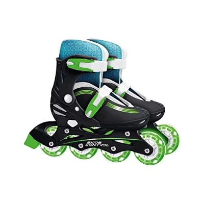 Imagen de Stamp Adjustable IN Line Skids Control Lighting Wheels Size 30 33, Color Green Black Blue White, (JS123302L)
