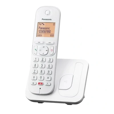 Imagen de Teléfono Panasonic KX TGC250SP, Inalámbrico, 1.6&quot;, 50 contactos, Bloqueo llamada, Manos libres, Modo ECO, Hasta 18h, Blanco
