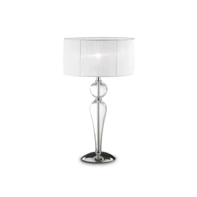 Imagen de Ideal Lux DUCHESSA TL1 BIG E27 Transparente, Blanco lámpara de mesa