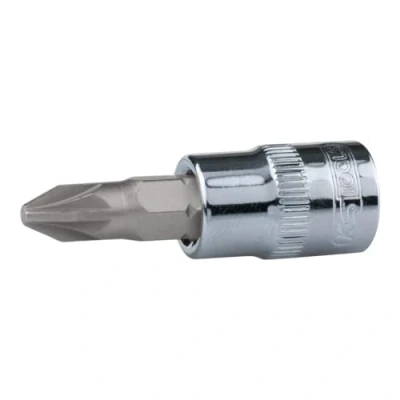Imagen de KS TOOLS 918.1477 Piezas insertables de llave cubo DIN 3120, ISO 1174 PZ1 Acero cromo vanadio Destornillador Pozidriv (PZ) moleteado