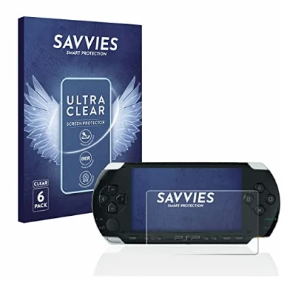 Imagen de savvies Protector Pantalla para Sony PSP 1000 (6 Unidades) Película Ultra Transparente