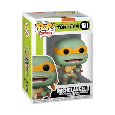 Imagen de Funko Pop! Movies: Teenage Mutant Ninja Turtles (TMNT) Michelangelo Sausage Link Nunchucks TMNT 1990 Figura de Vinilo Coleccionable Idea Regalo Mercancia Oficial Movies Fans