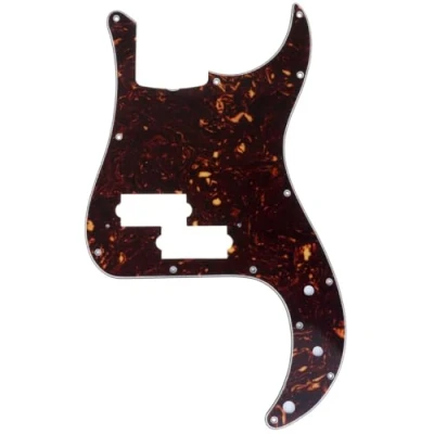 Imagen de Musiclily Pro 10 Agujeros Pickguard de Bajo P Style Golpeador para JPN Fender Japan Precision Bass 4 Cuerdas,4 capas Tortoise