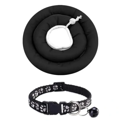 Imagen de HDGSAFD Collar De Gato 1 Pieza Y Campana Pieza, Antifugas para Mascotas, Suministros Ajustable