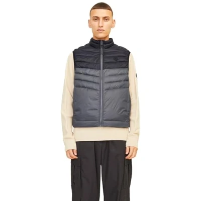 Imagen de Jack &amp; Jones Puffer Chaleco, Hombre, Talla: Large, Asphalt