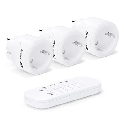 Imagen de Juego de enchufes inalámbricos conecto: 3 y 1 Mando a Distancia Interior, 2300 W, 230 V, Blanco
