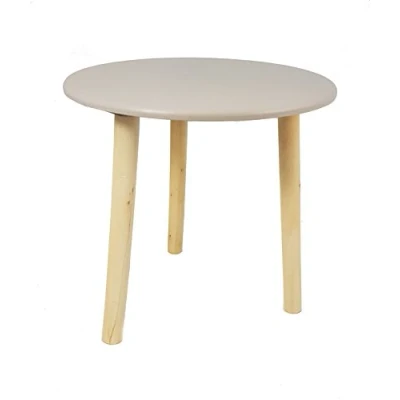 Imagen de mesa decorativa de madera, 30 x cm, color: marrón, auxiliar pequeña, taburete para flores