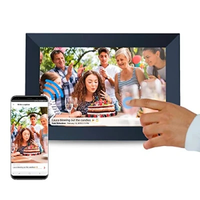 Imagen de PRIXTON Marco de Fotos Digital Prado Pantalla IPS 10,1 Pulgadas con WiFi, Resolución HD 1280 x 800, RAM 1 GB / 16 GB, Altavoces 2 W, App Frameo, Entradas Mini USB OTG, Tarjeta SD/MMC/MS (Negro)