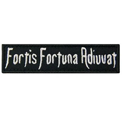 Imagen de Fortis fortuna Adiuvat La favorece a los valientes Broche Bordado de Gancho y Parche bucle cierre