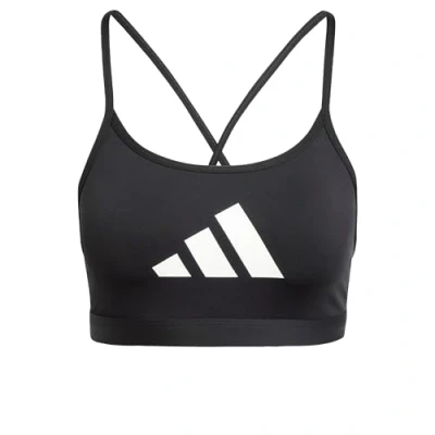 Imagen de adidas Performance Aeroreact BIG LOGO Graphic BRA Sujetadores deportivos con sujeción ligera, Mujer, Talla: Small, Black
