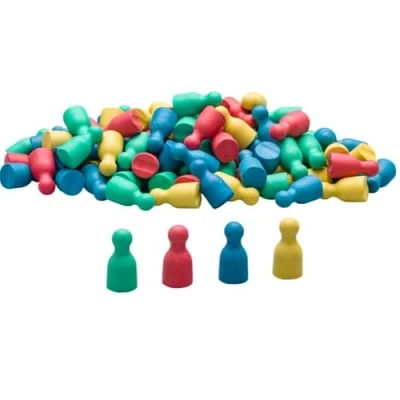 Imagen de Wissner® Aprende activamente 60 Figuras de Juego en 6 Colores 24 x 12 mm RE Wood®